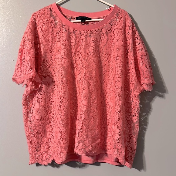 Tommy Hilfiger 3X Pink Short Sleeve Top - Picture 1 of 4